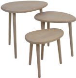 Ergo Oval Set Of 3 Nesting Tables